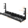 Verstellbarer Kabel-Organizer für Schreibtischunterbau 29-53 cm | Korb, Führung, Halterung | Schwarz | CWT-O3