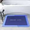 Badematte | Schnelltrocknender Badteppich | Rutschfester Badteppich | GZN-640-BLUE