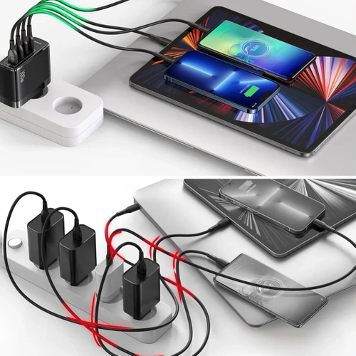 Ladegerät | 100 W, mit USB 3.0- und USB-C-Anschlüssen | GAN