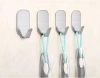 Möbelhaken | Edelstahl-Badezimmergriff | Selbstklebender Haken für Handtücher, Geschirrtücher, Küchenaccessoires | BXV-10PCS-SILBER