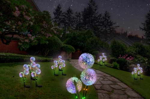 Sonnenblume Solar | Solar-LED-Gartenlampe Knoblauch Ziertrio | 70 cm, 600 mAh | FLD-03-C