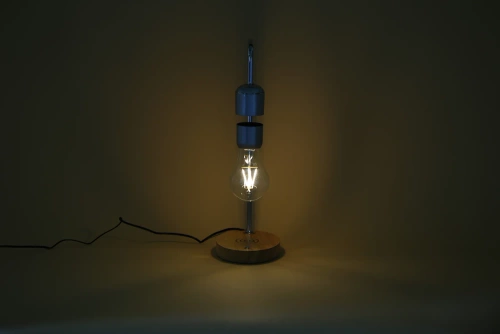 Schwebende magnetische Lampe | LED-Lampe mit induktivem Ladegerät | Nachtlicht | HX-S007R1-SILVER