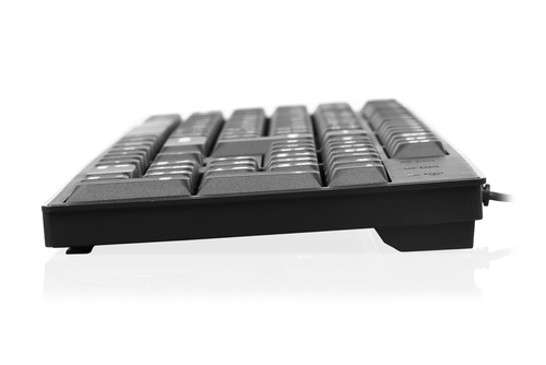 Flache kabelgebundene Tastatur mit Ziffernblock, flache Tasten, für das Büro, leise | T15