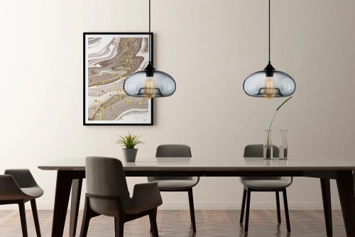 Moderne Glas Pendelleuchte | Dymiona | GB-D28-Grau