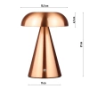 Tischlampe mit integriertem Akku | Nachtlicht mit drei Leuchtfarben | Stimmungsvolle Lampe für Hotel, Restaurant | HJA24-COPPER