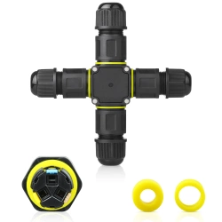 Wynik: Wasserdichte Kabelmuffe IP68 | selbstklemmender 3-poliger Verbinder 450 V 24 A für Kabel 4–11 mm | M684-X