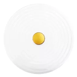 Runde Wandleuchte ⌀35 cm | Moderne Wandleuchte mit gerilltem Lampenschirm | WLC-D350