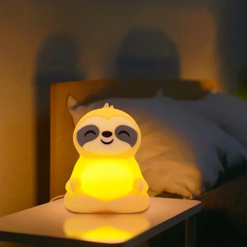 LED Silikon Nachtlicht Faultier | Tragbare Kinderlampe 9 Lichtfarben | JL-243