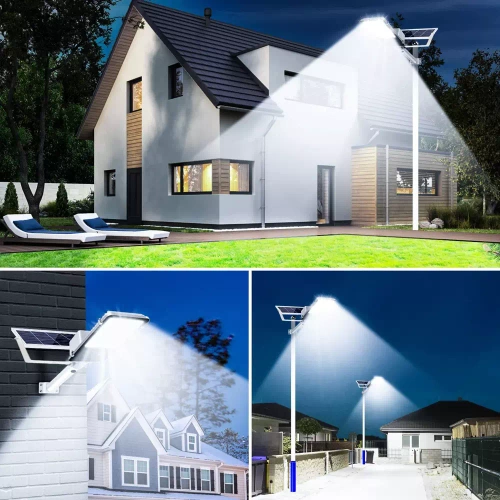 Straßenlaterne, Solar-LED-Lampe 800W | 8Ah, IP65, 118 LED SMD5730 | großer 6V/12W Solarpanel | Fernbedienung | LDT-B118