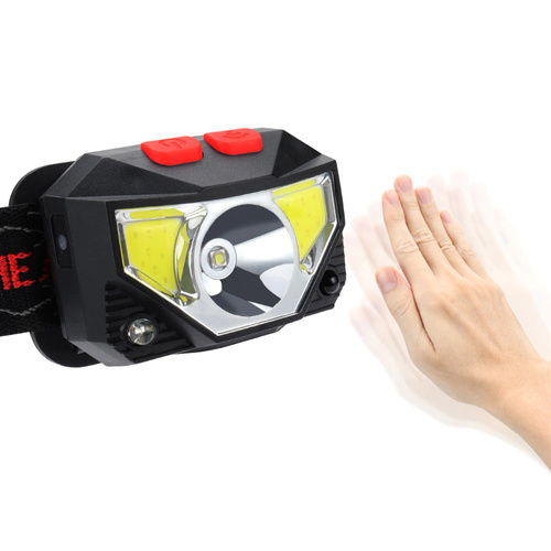 LED Stirnlampe XPG + COB | Bewegungssensor | 800lm, 1200mAh | L-02