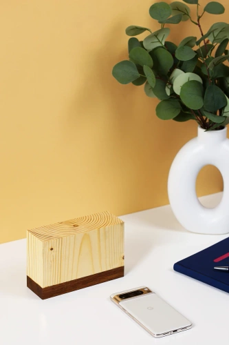 Holztischleuchte | Touch-Nachttischleuchte mit integriertem Akku | VSO-1230-D