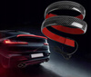 Drittes Bremslicht unter dem Spoiler, am Heck des Autos | LED | Länge 120 cm | Carbonimitat, selbstklebendes Klebeband
