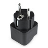 Universeller Netzadapter, Reisestecker mit UK/USA/CN-Steckdosen zu EU/PL-Steckdosen | Schwarz | AD-DE89