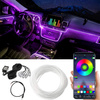 12V Auto LED Innenbeleuchtung, 8M LED 5050 RGB Ambientebeleuchtung Atmosphäre Neon Lichtleiste Light, wasserdichte LED Licht Strip Streifen mit APP | 4 in 1 6 in 1