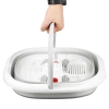 Faltbarer Wasser-Massagestab | Whirlpool-Badewanne | Fußmassagegerät mit Infrarot | Q-806-GREY
