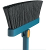 Reinigungsset mit Besen und Kehrschaufel mit langem Stiel | Besen mit drehbarem Kopf und klappbarer Kehrschaufel | FBS-2in1-Blue