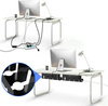 Set 2 Kabelorganizer für Schreibtischunterbau 40 cm | Korb, Führungsschiene, Halterung | Schwarz | CWT-O2
