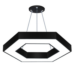 LED-Pendelleuchte | 36 W | Hexagon | Aluminium | CCD flimmerfrei | Ø 60x6 cm | LPL-002