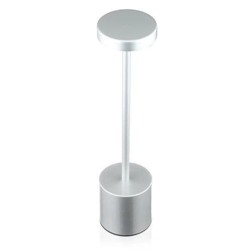 Tischlampe mit integriertem Akku | Nachtlicht mit drei Leuchtfarben | HJA21-SILVER
