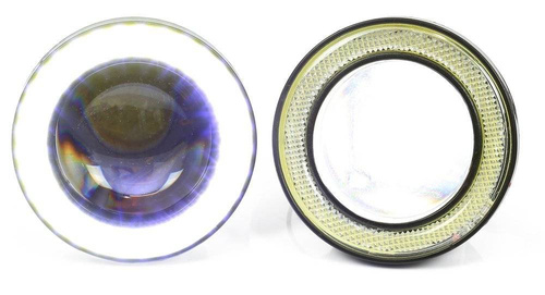 LED760 | 2-tlg. - Nebelscheinwerfer-Set mit eingebauten Angel Eyes LED DRL-Ringen | Tagfahrlicht | rund ø 76 mm