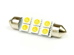 LED-Autoleuchtmittel | C5W, 6 SMD 5050 | warmweiß