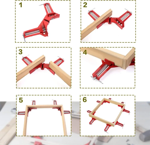 Schreiner-Winkelspanner | Eckzwinge | Winkelmontageklemme | AZ-C90-ROT