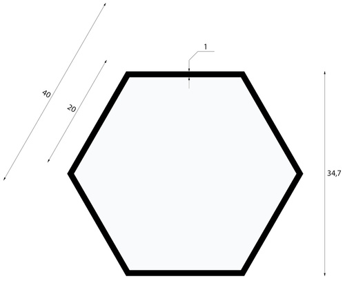 LED-Pendelleuchte 36W | Vollsechseck | Aluminium | Blendfreies CCD | Φ40x6 | LPL-003