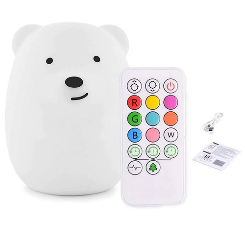Silikon-LED-Nachtlicht für Kinder | Bärchen LED | IR-Fernbedienung | NL-04