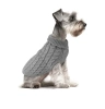 Weicher, elastischer Hundepullover, Katzenpullover | Größe M | Winter Rollkragenpullover | PET-014M-grey