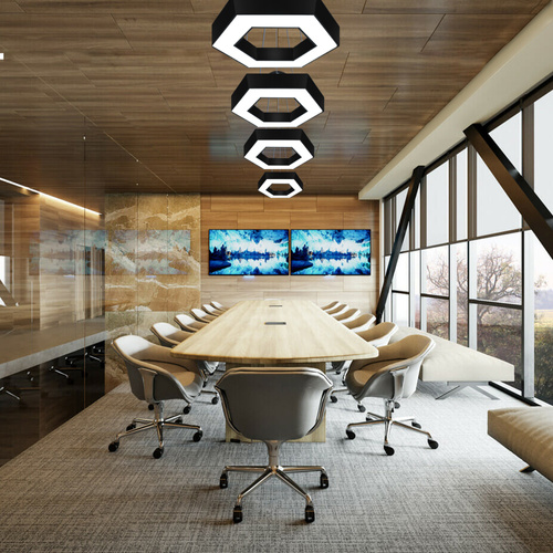 LED-Hängeleuchte 36W | Sechseck | Aluminium | Blendfreie CCD | Φ60x6 | LPL-002