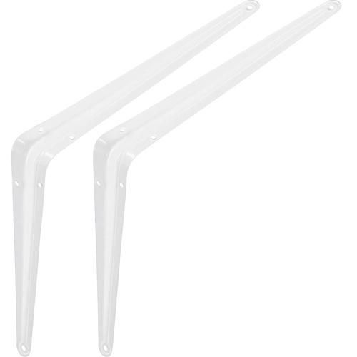 Regalhalterung | Stahlregalhalter | Set weißer Stützen | ZJ-2-SILVER
