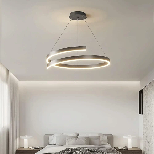 Moderne Hängelampe 60 cm | Spiral LED Lampe 80W | RLO-60CM-80W-B