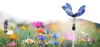 Gartensolar-LED-Lampe Schmetterling | 73 cm, 600 mAh | FLD-42-BLUE