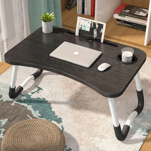 Laptop-Unterlage | klappbarer Frühstückstisch, Bettablage | schwarz | LFD-6040-BLACK