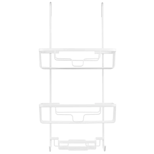 Badezimmerregal aus Metall | Duschablage für Duschwand | weiß | MJ2568-WHITE