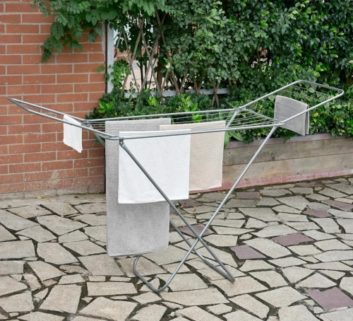 Klappbarer Wäscheständer | Stehender Wäscheständer | Balkonwäscheständer | FCX-180-Black