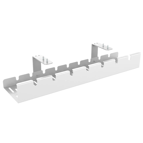 Kabel-Organizer für Schreibtischunterbau 50 cm | Korb, Führung, Halterung | Weiß | CWT-O1