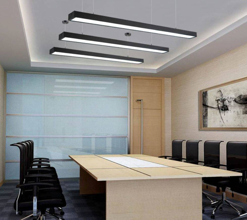 Modern Lineare LED Hängelampe 20W, Aluminium Pendelleuchte | Höhenverstellbar | 120 x 7 cm
