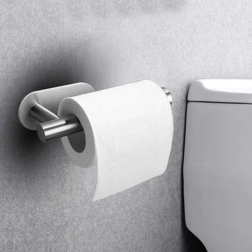 Silberner Papiergriff | Selbstklebender Toilettenpapierhalter | JZU-304-SILVER