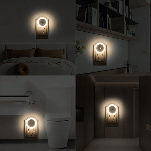 Smartes LED-Nachtlicht mit Dämmerungssensor | Warmlicht-Kontakt-Nachtlicht | JL-510