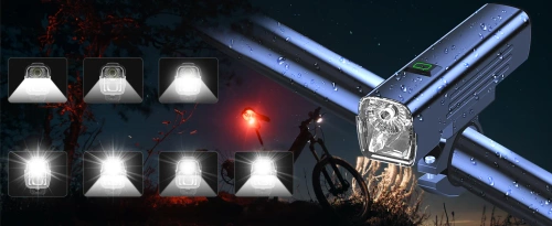 Fahrradlicht mit leistungsstarkem 4800 mAh Akku | 1000 lm USB-C LED Fahrradscheinwerfer – Abblend- und Fernlicht | BH-530 