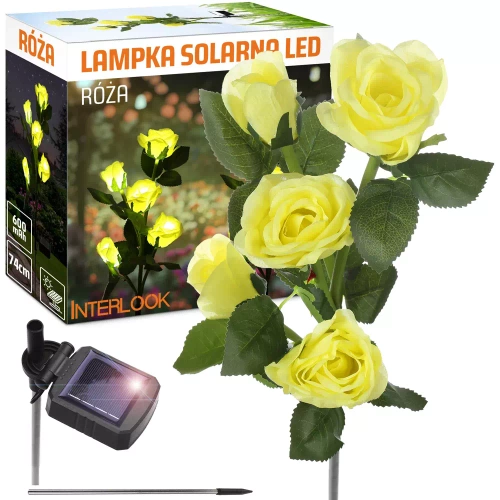 LED-Gartenleuchte Solarblume | 74 cm, 600 mAh | gelb | FLD-35-YELLOW