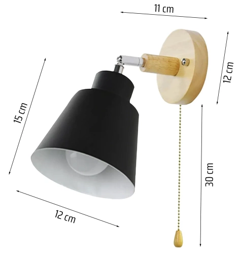 Wandleuchte, Wandleuchte mit Schalter, beweglicher Strahler E27 | BD-C121B