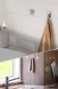 Silberner Kleiderhaken für Kleidung, Handtücher, Geschirrtücher | Selbstklebende Halterung für Küchenutensilien | BXG-4PCS-SILVER
