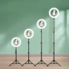 26 cm LED-Ringlicht mit 210 cm Stativ | Make-up-, Streaming- und Aufnahmeset mit Telefonhalterung |