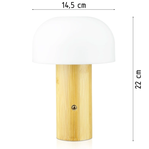 Touch Tischleuchte LED mit Akku | Nachttischlampe mit Farb- und Helligkeitsregelung | YG-VM40A