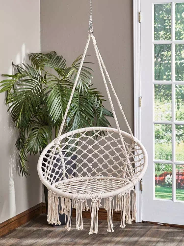 Hängesessel, brasilianischer Stuhl, Korb, Schaukel, Hängematte | bis 120 kg | DY-A003-BROWN