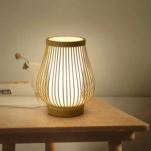 Tischleuchte | 25 cm, Bambus, E27-Fassung | DLM-P240