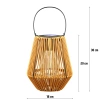 Kabellose Solarlampe | Gartenlampe mit Halterung | JX21-Bambus