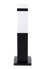 Stehleuchte Gartenlampe, quadratischer Pfosten für E27-Glühlampe | 230V Stromversorgung, Edelstahl | Mattschwarz, 45cm | LLF-45CM